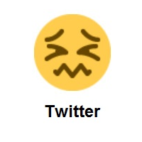 Confounded Face on Twitter Twemoji