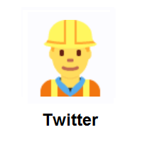 Laborer: Construction Worker on Twitter Twemoji