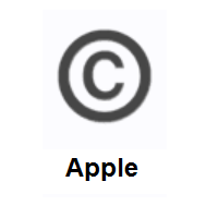 Copyright on Apple iOS