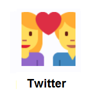 Couple with Heart on Twitter Twemoji