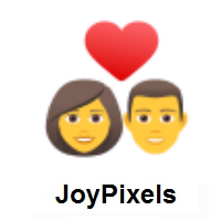 Couple with Heart: Woman, Man on JoyPixels