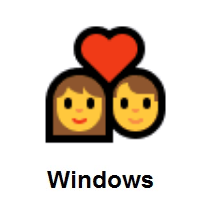Couple with Heart: Woman, Man on Microsoft Windows