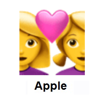 Couple with Heart: Woman, Woman on Apple iOS