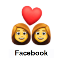 Couple with Heart: Woman, Woman on Facebook