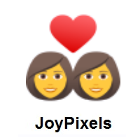 Couple with Heart: Woman, Woman on JoyPixels