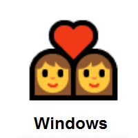 Couple with Heart: Woman, Woman on Microsoft Windows