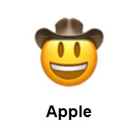 Cowboy Hat Face on Apple iOS