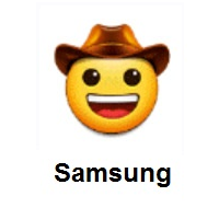Cowboy Hat Face on Samsung