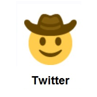 Cowboy Hat Face on Twitter Twemoji