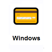 Credit Card on Microsoft Windows