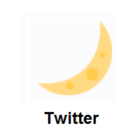 Crescent Moon on Twitter Twemoji