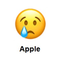 Crying Face on Apple iOS