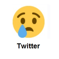 Crying Face on Twitter Twemoji