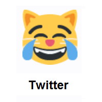 Crying Laughing Cat on Twitter Twemoji