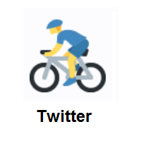 Person Biking on Twitter Twemoji