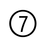 Dingbat Circled Sans-Serif Digit Seven
