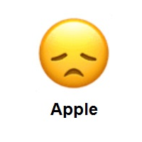Disappointed Face on Apple iOS
