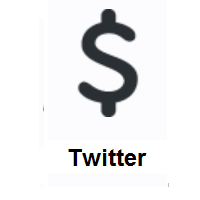 Dollar Sign on Twitter Twemoji