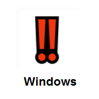 Double Exclamation Mark on Microsoft Windows