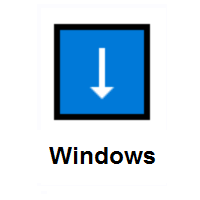 Down Arrow on Microsoft Windows