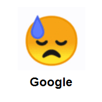 Downcast Face With Sweat on Google Android