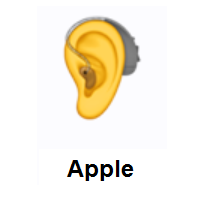 Ear With Hearing Aid on Apple iOS