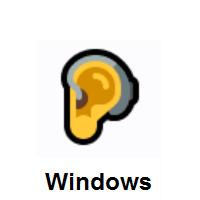Ear With Hearing Aid on Microsoft Windows