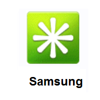 Eight Spoked Asterisk on Samsung