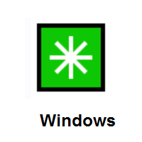 Eight Spoked Asterisk on Microsoft Windows