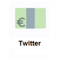 Euro Banknote on Twitter Twemoji