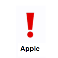 Exclamation Mark on Apple iOS