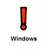 Exclamation Mark on Microsoft Windows