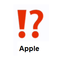 Exclamation Question Mark on Apple iOS