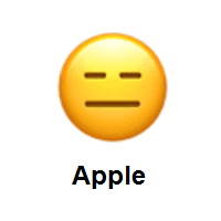 Expressionless Face on Apple iOS