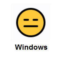 Expressionless Face on Microsoft Windows