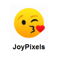 Face Blowing A Kiss on JoyPixels