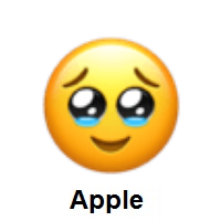 Face Holding Back Tears on Apple iOS