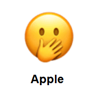 Face With Hand Over Mouth on Apple iOS