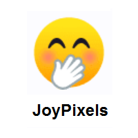Face With Hand Over Mouth on JoyPixels