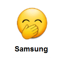 Face With Hand Over Mouth on Samsung