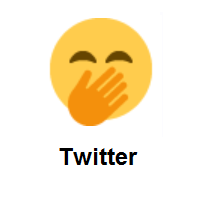 Face With Hand Over Mouth on Twitter Twemoji