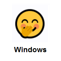 Face With Hand Over Mouth on Microsoft Windows