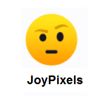 Face With Raised Eyebrow on JoyPixels