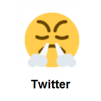 Face with Steam from Nose on Twitter Twemoji
