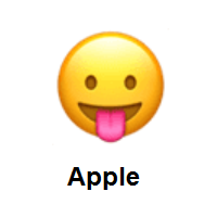 Face with Tongue on Apple iOS