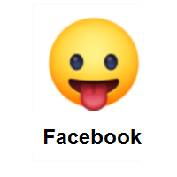 Face with Tongue on Facebook