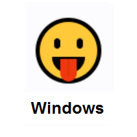 Face with Tongue on Microsoft Windows