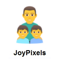 Family: Man, Boy, Boy on JoyPixels
