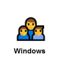 Family: Man, Boy, Boy on Microsoft Windows