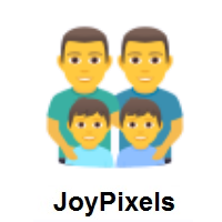 Family: Man, Man, Boy, Boy on JoyPixels